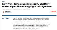 纽约时报》还要求被告利用其版权材料的任何A